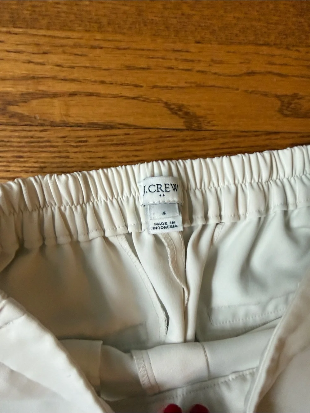 Womens White Casual Tapered Pants